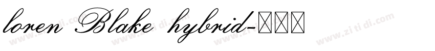 loren Blake hybrid字体转换